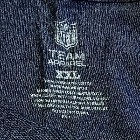 Seattle Seahawks NFL Team Apparel T-Shirt XXL Blue Neon Green Logo Cotton NWOT - Picture 3 of 4